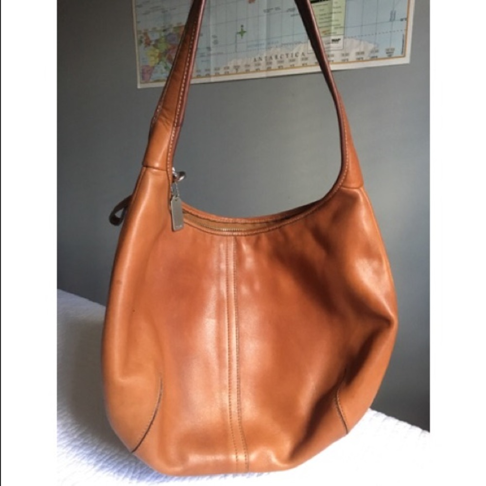 Coach British Tan Leather Hobo Bag